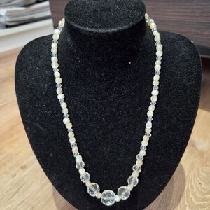 Vintage Elegant Opalescent Beaded Necklace